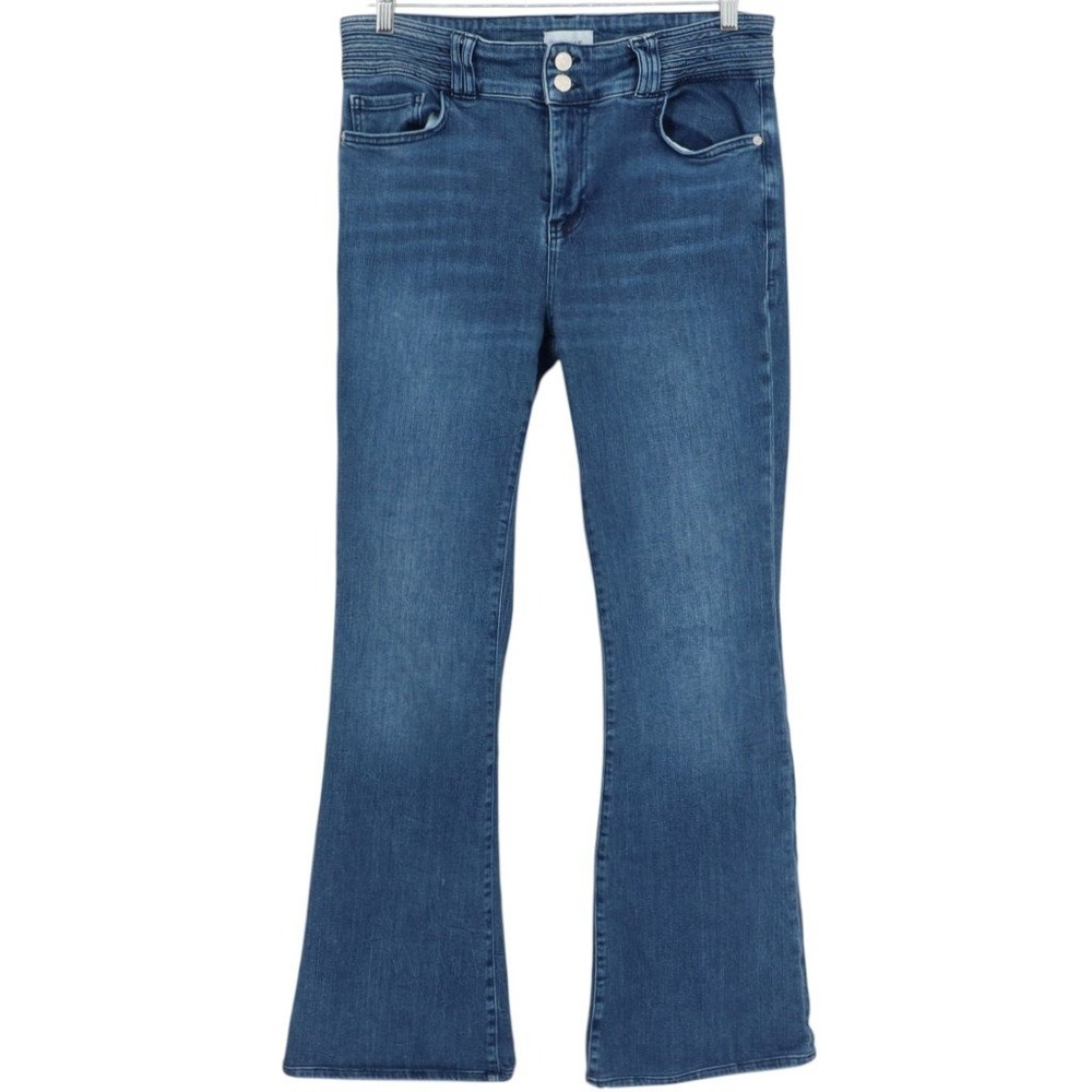 FRAME Womens Le High Flare Jeans Crossings Blue Size 31 Stretch Denim TBLHF793